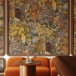Arte Boutique Riverbank behang in kleur Autumn Gold (90517) - Interieur impressie