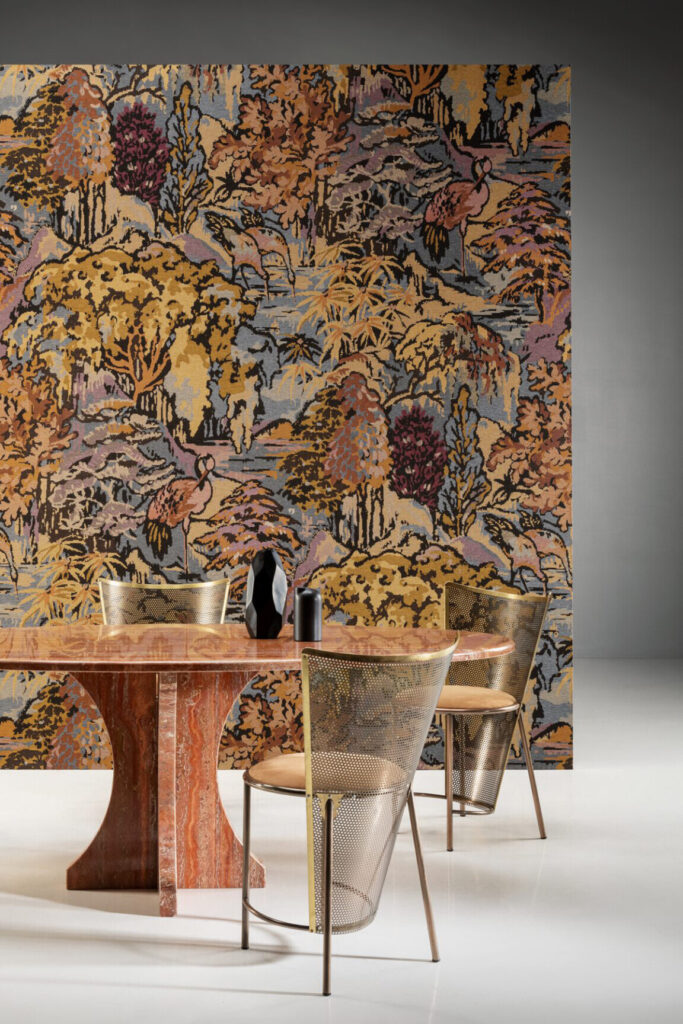 Arte Boutique Riverbank behang in kleur Autumn Gold (90517) - Interieur impressie