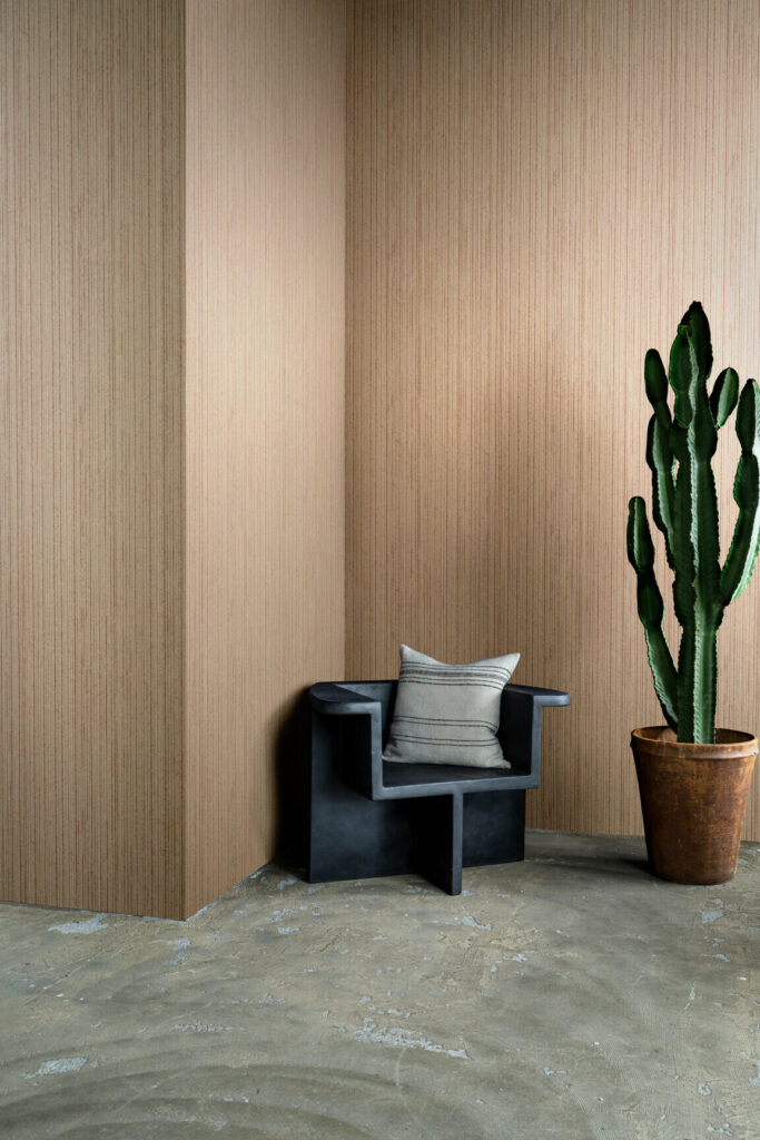 Arte Cameo Linea behang in kleur Blush (66070) - Interieur impressie