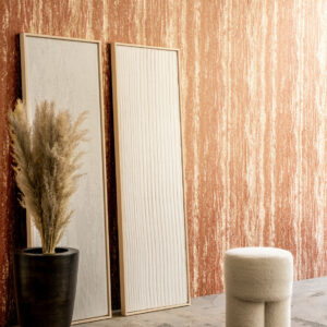 Arte Cameo Lustro behang in kleur Terracotta (66053) - Interieur impressie