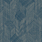 Arte Cameo Shibam behang in kleur Midnight Blue (66010) - Product close-up