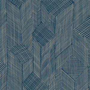Arte Cameo Shibam behang in kleur Midnight Blue (66010) - Product close-up