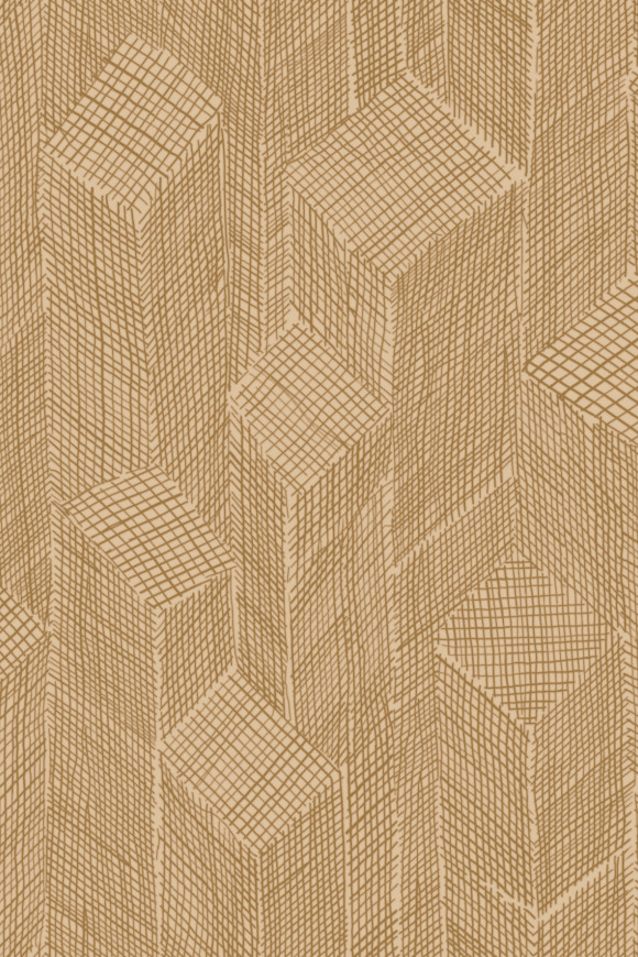 Arte Cameo Shibam behang in kleur Plaster Beige (66012) - Product close-up