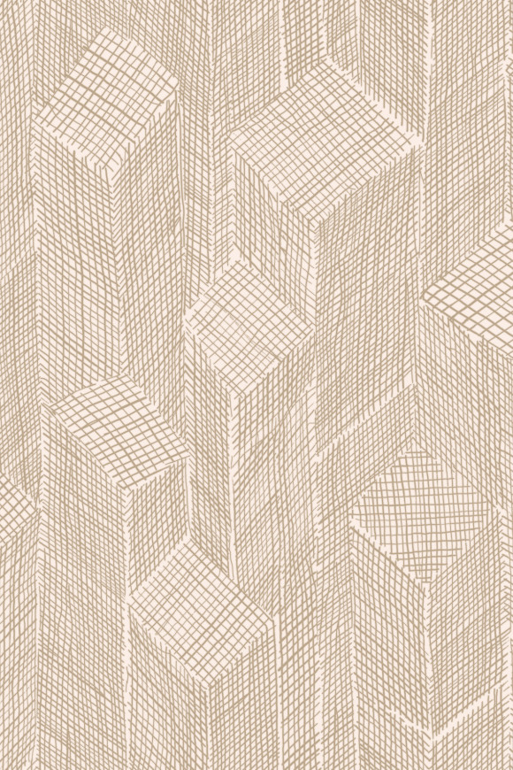 Arte Cameo Shibam behang in kleur Pale White (66013) - Product close-up