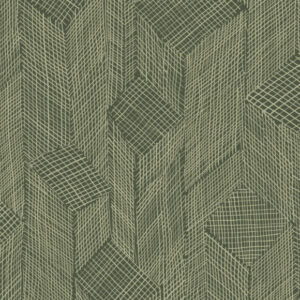 Arte Cameo Shibam behang in kleur Covert Green (66014) - Product close-up