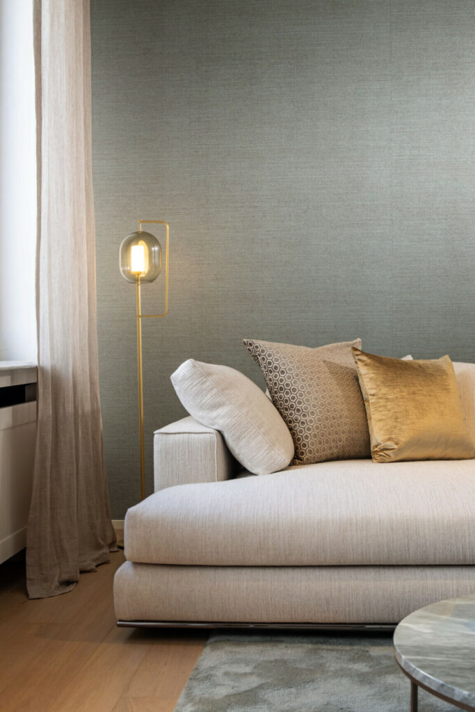 Arte Cantala Craft behang in kleur Winter Moss (48502) - Interieur impressie