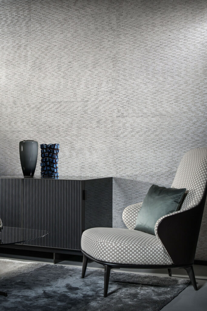 Arte Cantala Papyrus behang in kleur Mono (48550) - Interieur impressie