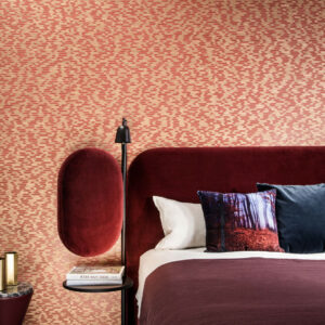 Arte Cantala Papyrus behang in kleur Fire Orange (48552) - Interieur impressie