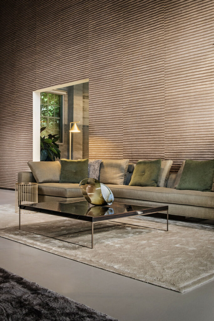 Arte Cantala Raphia behang in kleur Taupe (48563) - Interieur impressie