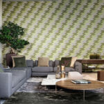 Arte Cantala String behang in kleur Pistachio (48540) - Interieur impressie