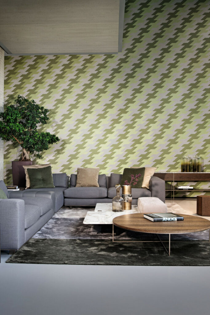 Arte Cantala String behang in kleur Pistachio (48540) - Interieur impressie