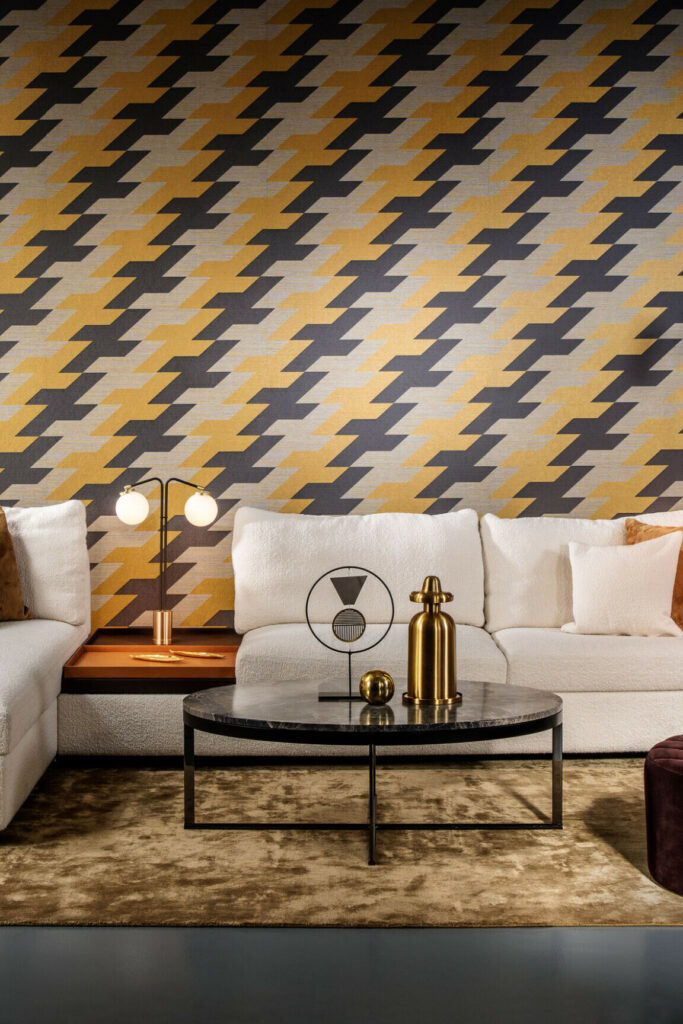 Arte Cantala String behang in kleur Pollen (48542) - Interieur impressie