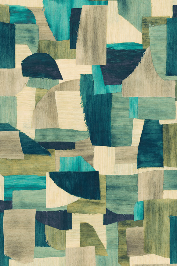 Arte Essentials costura Urban behang in kleur Turquoise (57600) - Product close-up