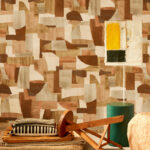 Arte Essentials costura Urban behang in kleur Ochre (57601) - Interieur impressie