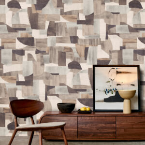 Arte Essentials costura Urban behang in kleur Céruse (57602) - Interieur impressie