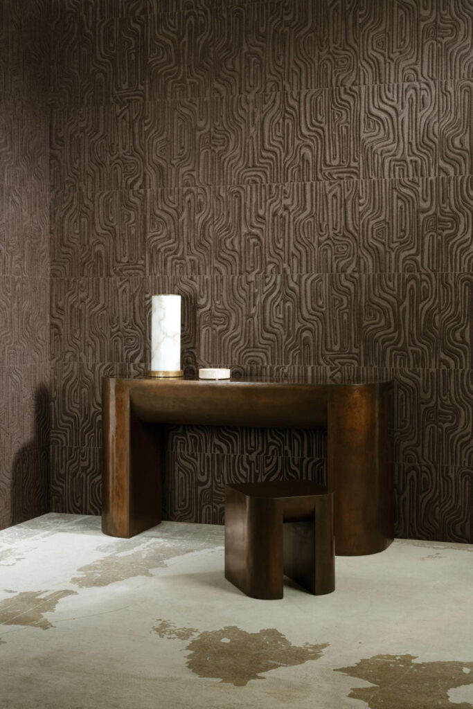 Arte Embleme Cloud behang in kleur Truffle (30832) - Interieur impressie