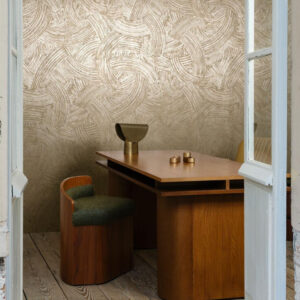 Arte Embleme Impasto behang in kleur Light Gold (60101A) - Interieur impressie