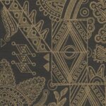 Arte Embleme Joie behang in kleur Black Gold (30811) - Product close-up