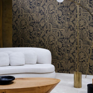 Arte Embleme Joie behang in kleur Black Gold (30811) - Interieur impressie