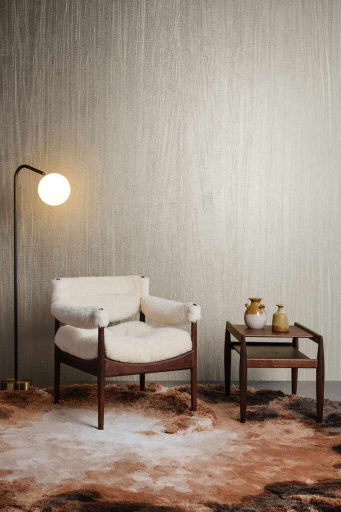 Arte Embleme Pristine behang in kleur Champagne Gold (23526A) - Interieur impressie