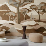 Arte Embleme Under the sycamore tree behang in kleur Winter Landscape (30820) - Interieur impressie