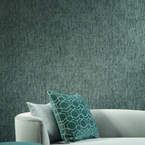 Arte Essentials les tricots Boucle behang in kleur Deep Teal (73020) - Interieur impressie