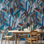 Arte Essentials les tricots Chintz behang in kleur Ultramarine (73100) - Interieur impressie