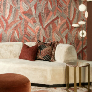 Arte Essentials les tricots Chintz behang in kleur Crimson (73101) - Interieur impressie