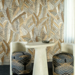 Arte Essentials les tricots Chintz behang in kleur Honey (73102) - Interieur impressie