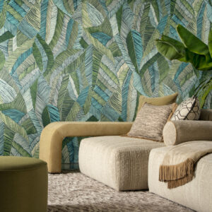 Arte Essentials les tricots Chintz behang in kleur Forest (73103) - Interieur impressie