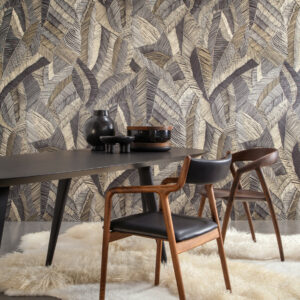 Arte Essentials les tricots Chintz behang in kleur Shadow (73104) - Interieur impressie