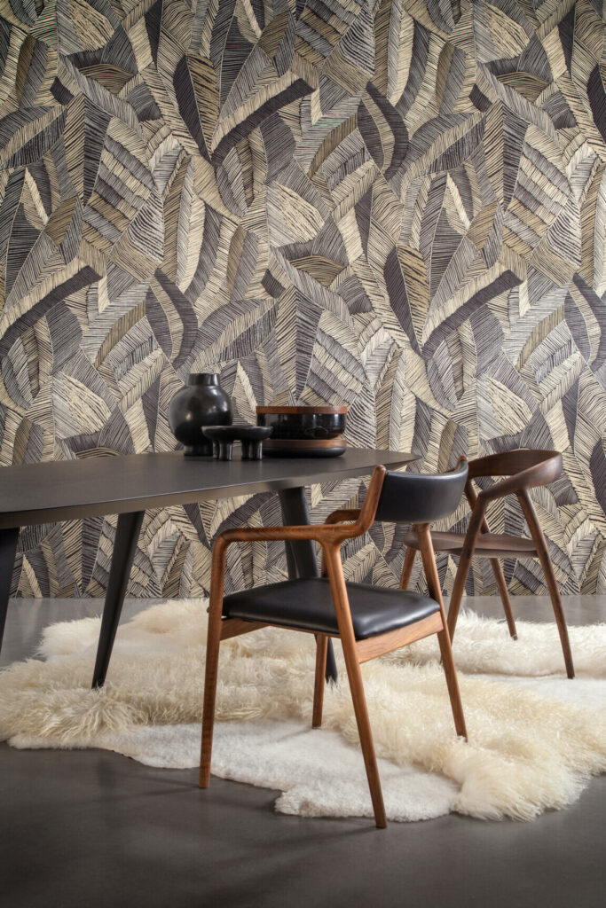 Arte Essentials les tricots Chintz behang in kleur Shadow (73104) - Interieur impressie