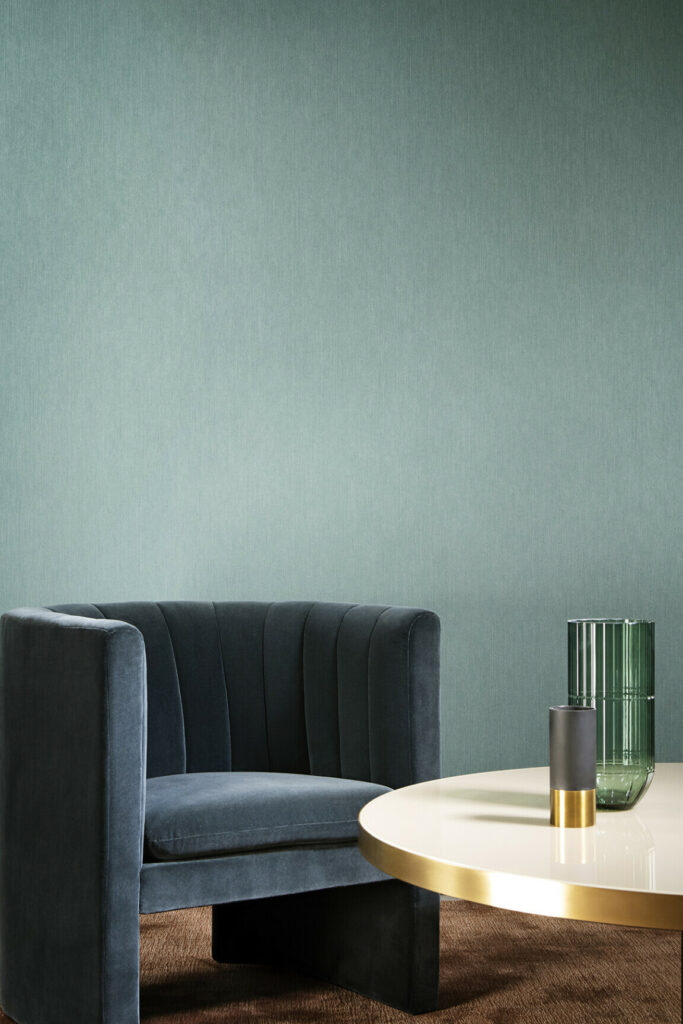 Arte Essentials les nuances Temper behang in kleur Mint (34501) - Interieur impressie