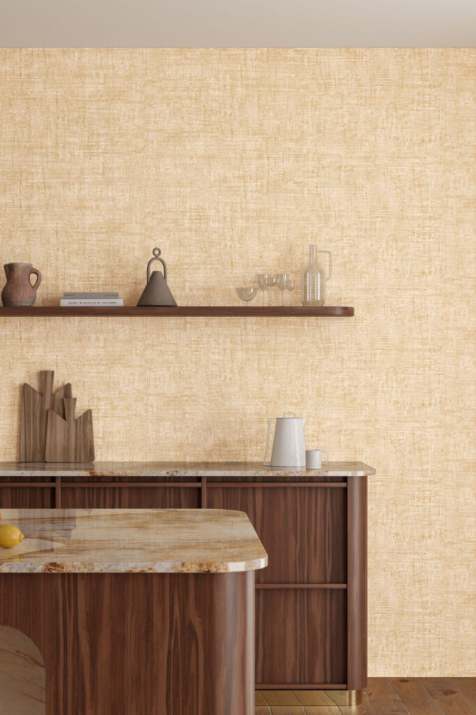 Arte Essentials brushed suede Brushed suede behang in kleur Sand (59621) - Interieur impressie