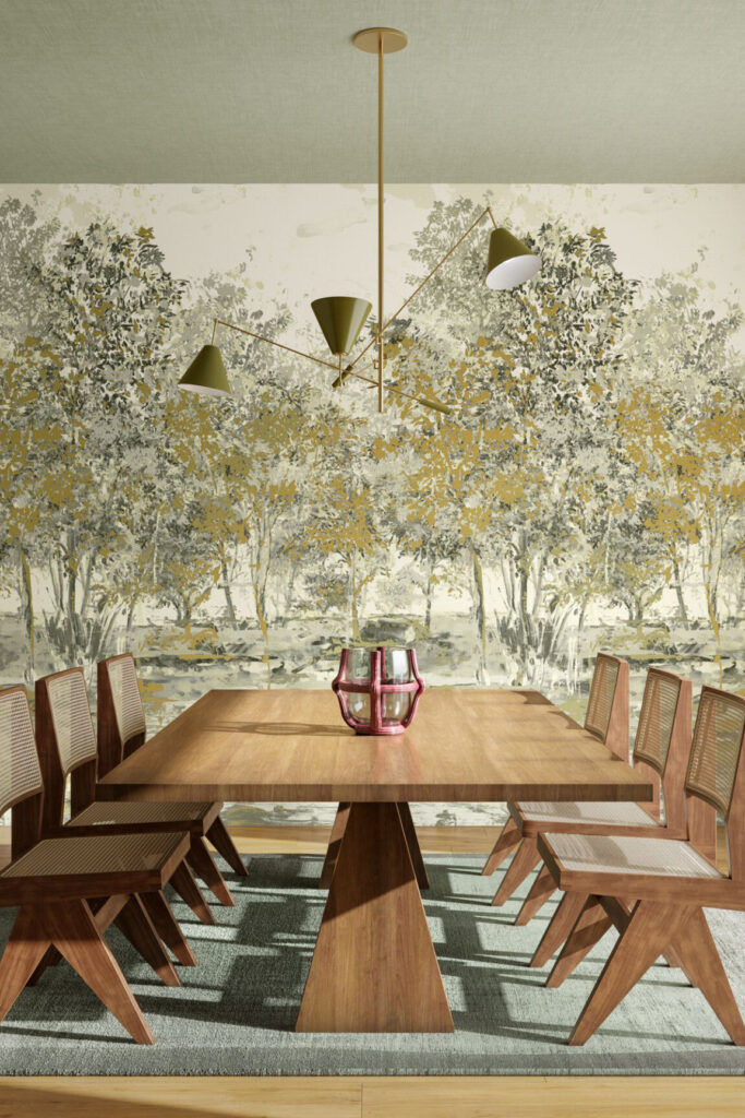 Arte Essentials brushed suede Sherwood behang in kleur Unakite (59640) - Interieur impressie