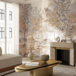 Arte Essentials brushed suede Sherwood behang in kleur Desert (59641) - Interieur impressie