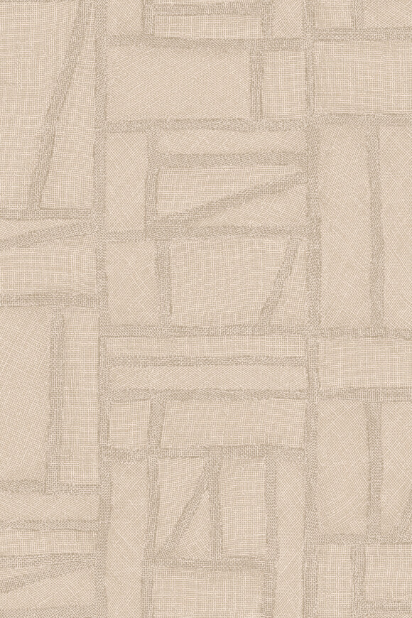 Arte Essentials-costura Bojagi behang in kleur Sand (57541) - Product close-up