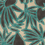 Arte Essentials costura Botanis behang in kleur Nutmeg Teal (57581) - Product close-up