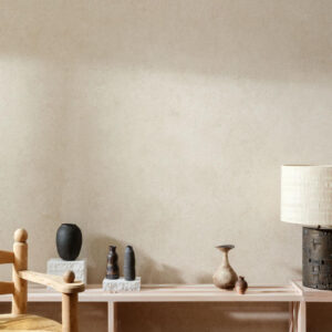 Arte Essentials kaolin Calcaire stucco behang in kleur Clay (30303) - Interieur impressie