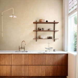 Arte Essentials kaolin Calcaire stucco behang in kleur Oat (30305) - Interieur impressie