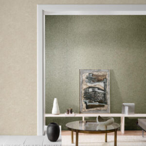 Arte Essentials kaolin Grezzo behang in kleur Palace Green (30382) - Interieur impressie