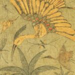 Arte Essentials kaolin Passeggio behang in kleur Golden Olive (30370) - Product close-up