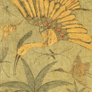 Arte Essentials kaolin Passeggio behang in kleur Golden Olive (30370) - Product close-up