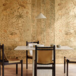 Arte Essentials kaolin Passeggio behang in kleur Bright Sunset (30371) - Interieur impressie