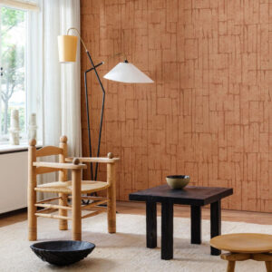 Arte Essentials kaolin Solco behang in kleur Brick (30365) - Interieur impressie