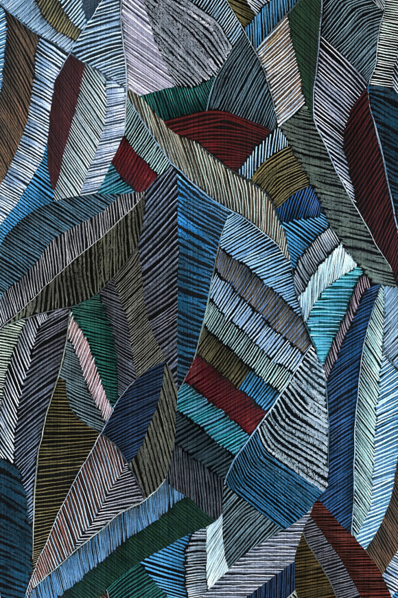 Arte Essentials les tricots Chintz behang in kleur Ultramarine (73100) - Product close-up