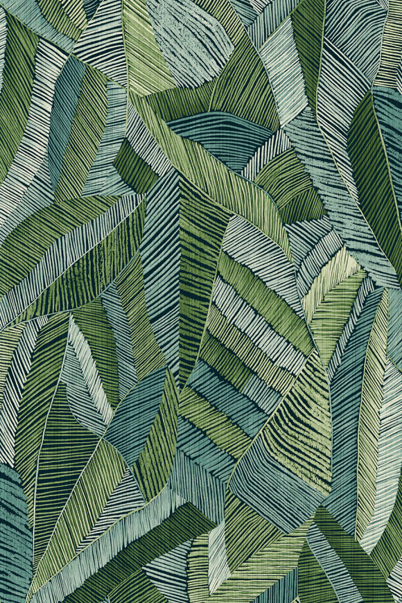 Arte Essentials les tricots Chintz behang in kleur Forest (73103) - Product close-up