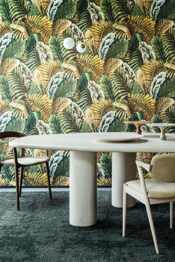 Arte Essentials les naturels Verdure behang in kleur Green Gold (26760) - Interieur impressie