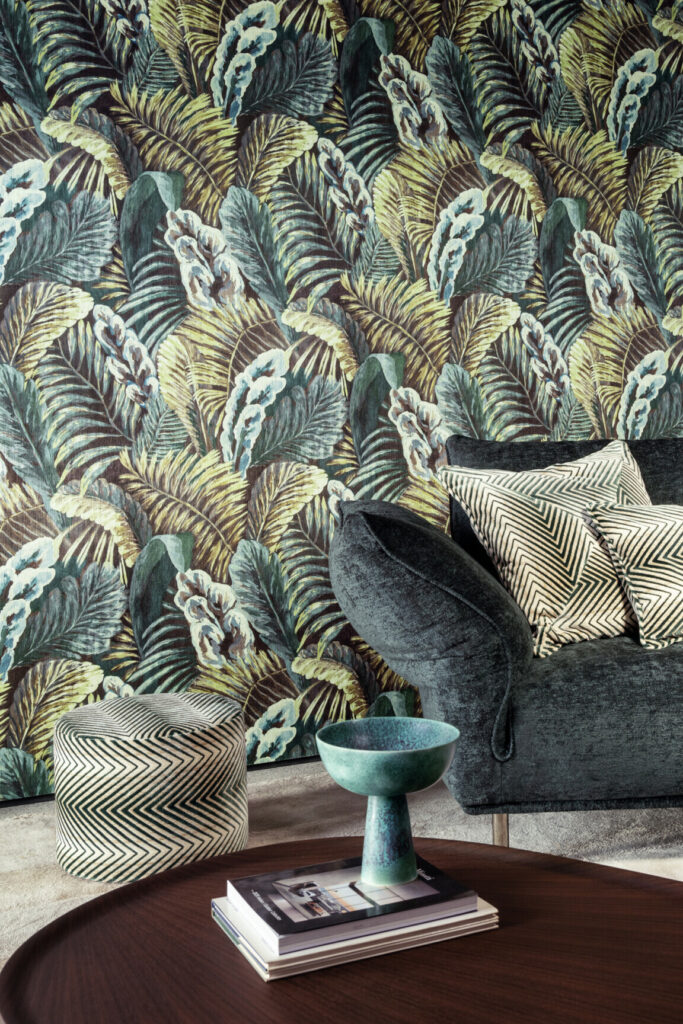 Arte Essentials les naturels Verdure behang in kleur Blue Mint (26761) - Interieur impressie