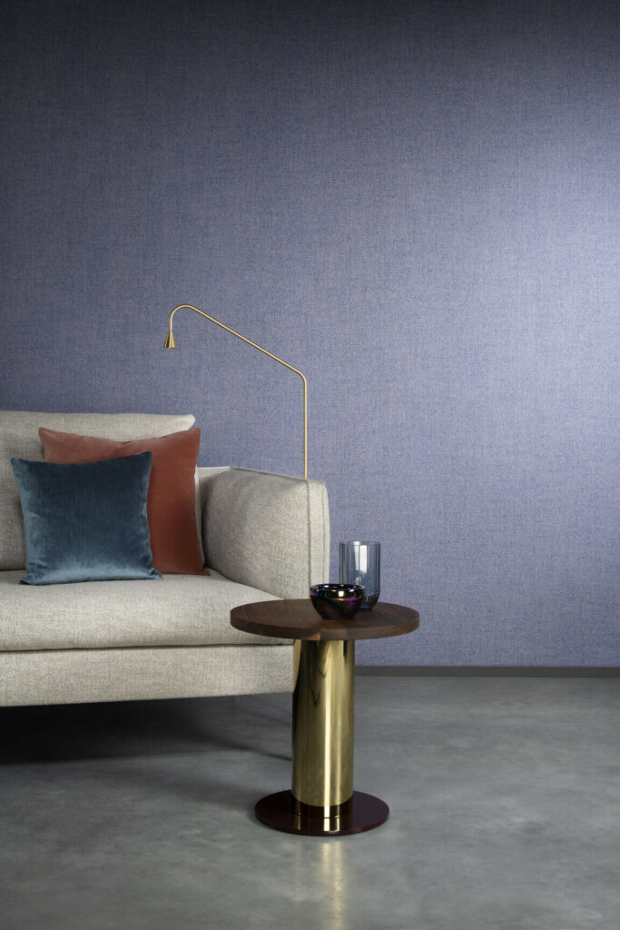 Arte Essentials palette Nelson behang in kleur Sapphire (91557B) - Interieur impressie